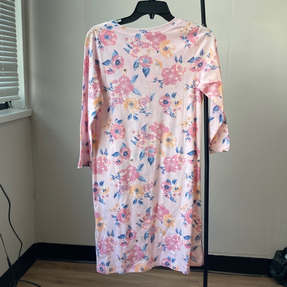 Celestial Dreams floral print nightgown pajama with crochet like detail size S - Picture 9 of 17